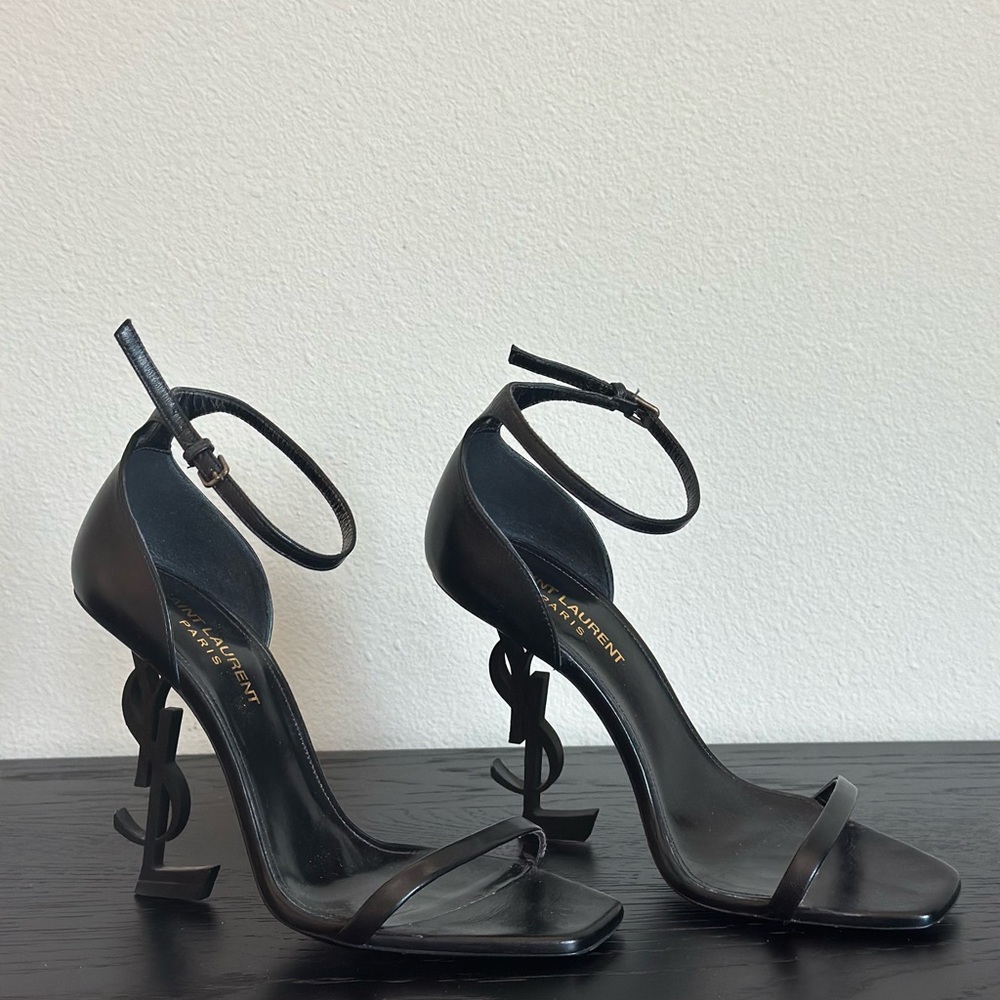 Saint Laurent Black Opyum Sandals